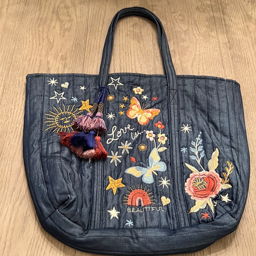 Johnny Was Los Angeles Love is Beautiful tote